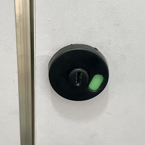 卫生间厕所门锁卡扣平叠塑料指示锁配件简易红绿把手洗手间尼龙