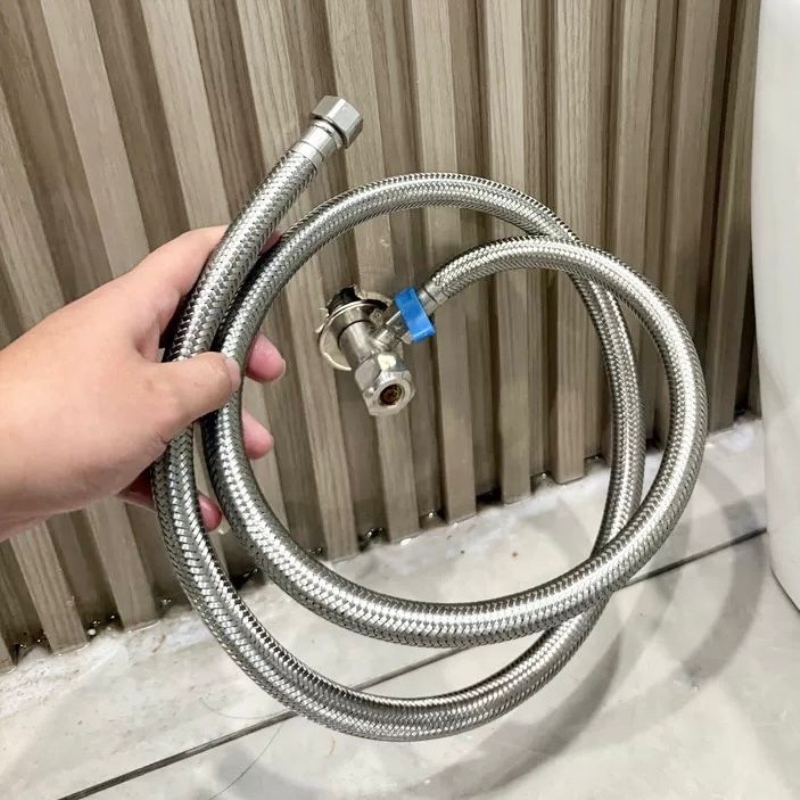 连接管水管编织管304不锈钢高压波纹管4分冷热家用进水软管金属