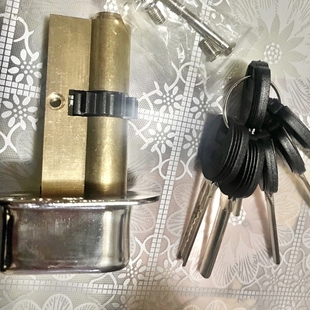 老9型锁芯11齿轮带帽子老九替换月牙异型锁芯老式防盗门锁芯带盖