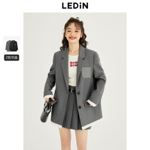 通勤职场气质西服 新款 乐町韩系设计感休闲廓形西装 外套女秋季