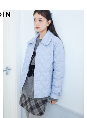 【商场同款】乐町爱心绗线衬衫羽绒服24冬新款保暖外套C1ACE4204