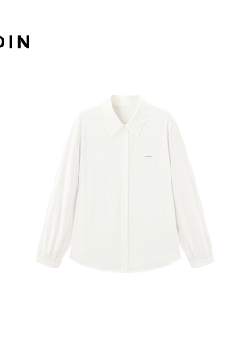 【商场同款】乐町合体花边衬衫24年冬季长袖白衬衫上衣C1CAE4F02