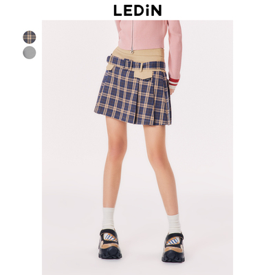 【断码清仓】乐町拼接百褶小短裙夏季新品半身裙C5GED1A01