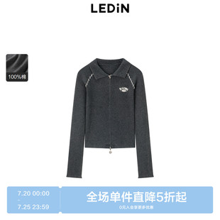 新款 年秋季 商场同款 外套C2EDE3501 乐町水洗polo针织开衫