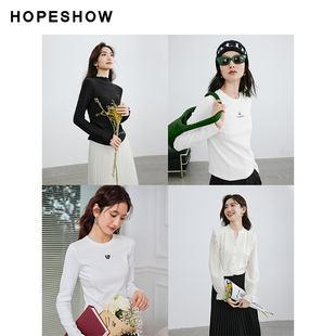 休闲上衣 T恤合集hopeshow春夏清仓修身 红袖 outlets粉丝福利款