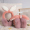 Two tone rabbit ear style - leather pink