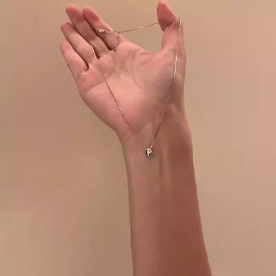 冷淡风小银豆项链女款2025新款