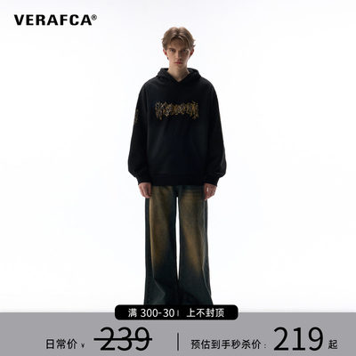 VERAFCA美式哥特字体卫衣