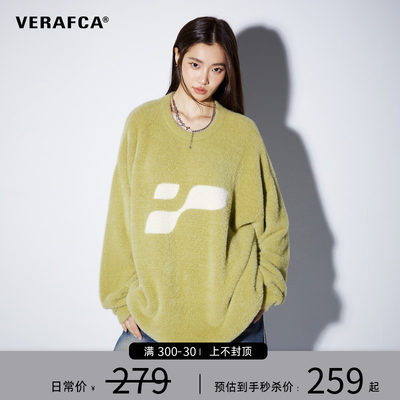 VERAFCAV标撞色毛衣圆领