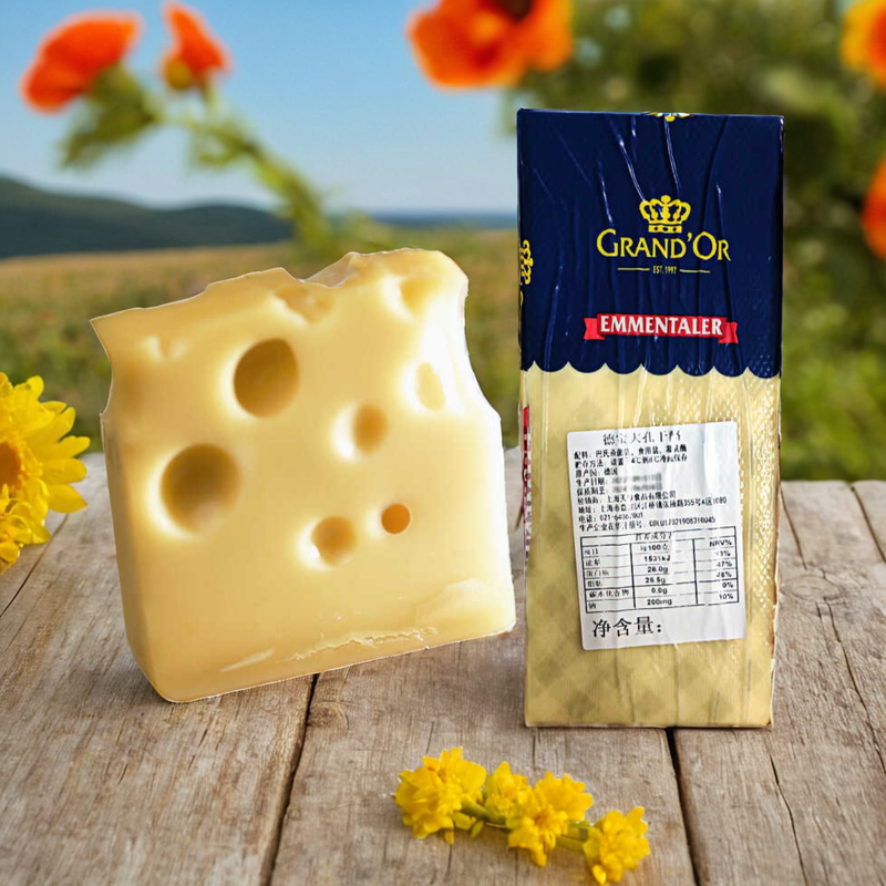 原制高钙德宝大孔干酪德国进口艾蒙塔尔奶酪块约3kg 大块西餐即食