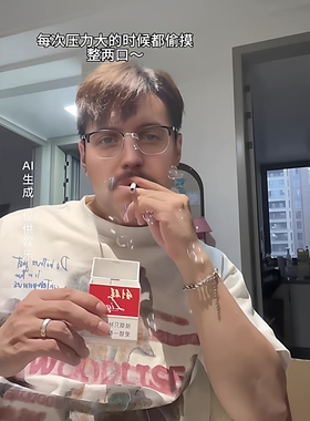 利群香烟泡泡玩具仿真烟盒荷花中华吹泡泡拍照道具创意抽象泡泡棒