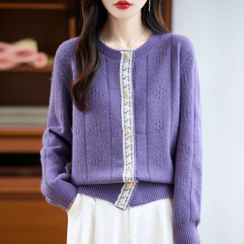 圆领针织衫 打底内搭绒毛衣 秋冬女宽松上衣休闲