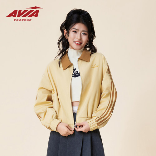 AVIA爱威亚美式复古撞色梭织外套