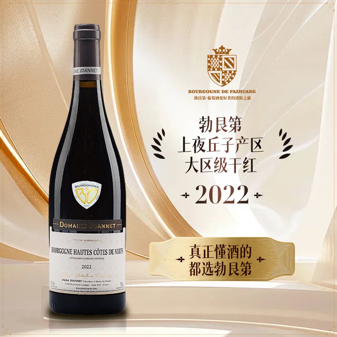 法国勃艮第原瓶进口乔安娜酒庄上夜丘干红口粮酒马年送礼红酒礼盒
