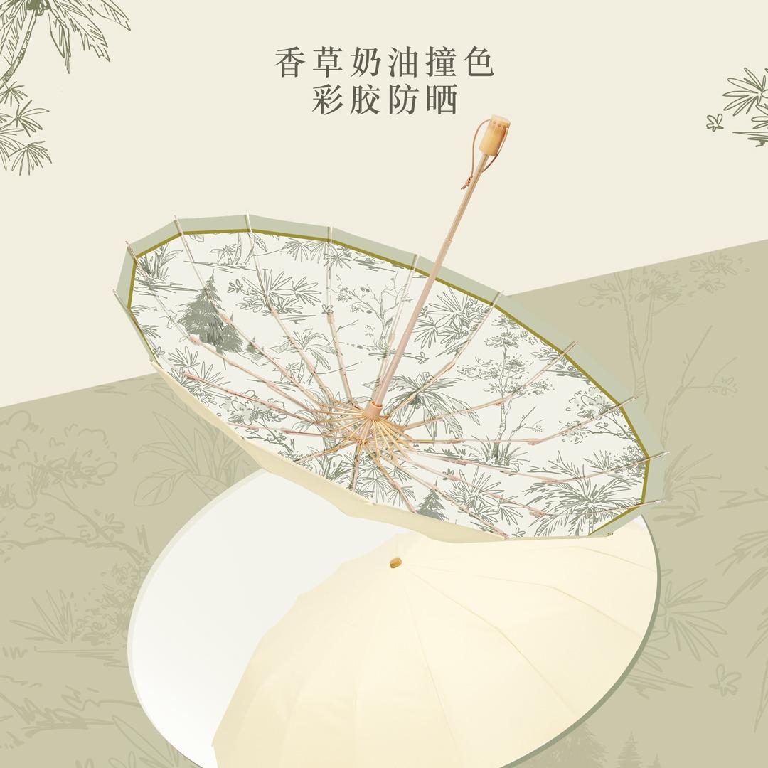 复古16骨晴雨女太阳伞彩胶防晒遮阳伞礼品广告伞雨伞定制LOGO