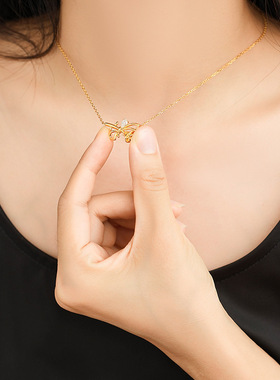 堤喜小众设计玫瑰花 新款纯银系列 简约款优雅气质轻奢百搭项链