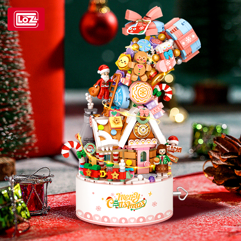 LOZ圣诞音乐盒拼装积木玩
