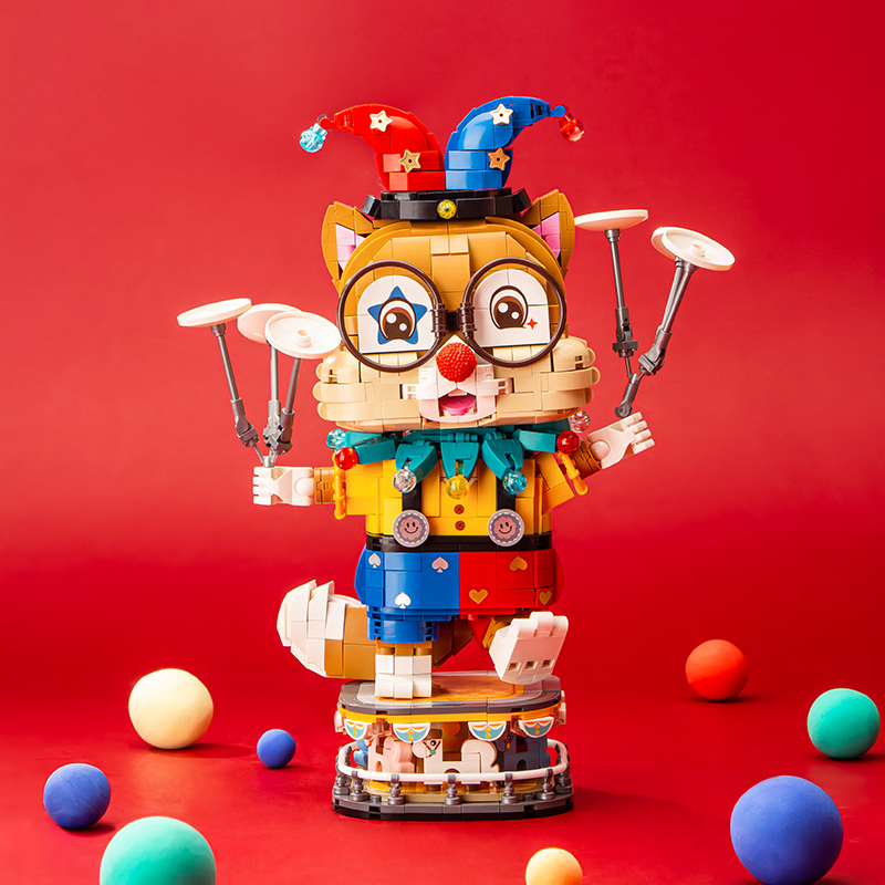 LOZ俐智积木小丑松鼠玩