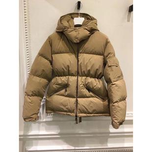 收腰加厚羽绒服卡其色百搭连帽面包服女潮 新款 美式 欧货2024秋冬季