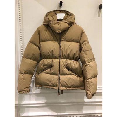 美式欧货2024秋冬季新款收腰加厚羽绒服卡其色百搭连帽面包服女潮