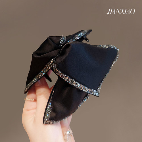 简晓抓夹布高级感蝴蝶结鲨鱼夹