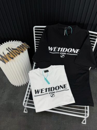 WE11DONE短袖简约字母印花T恤男