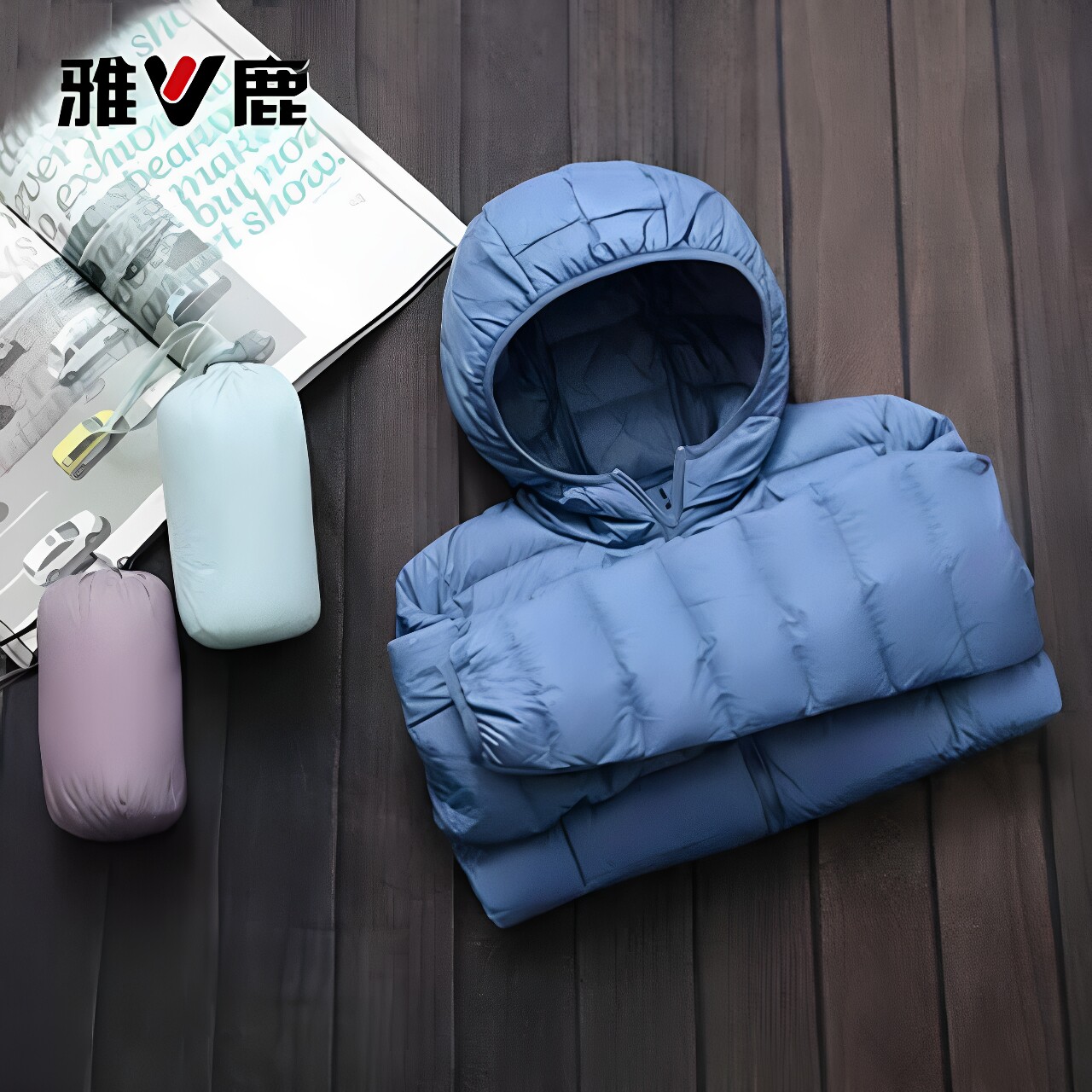 雅鹿官方轻薄排骨羽绒服