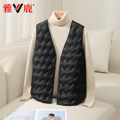 雅鹿短款v领冬季新款羽绒服女