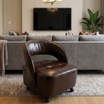 复古静音万向轮小凳子滑轮凳带靠背客厅沙发茶几凳换鞋凳门口家用