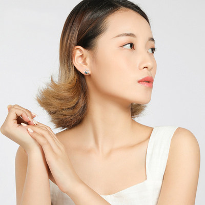 洛世奇高级感耳钉施华耳饰女法式元素采用星星网红耳环潮纯银新款