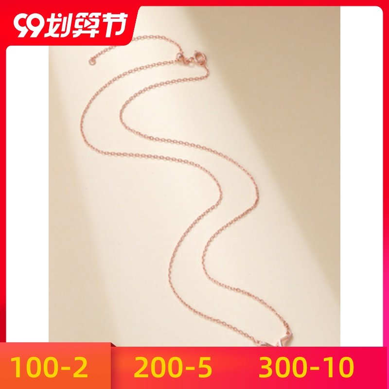 轻奢彩金不纯过敏元素锁骨链银项链女采用小众防褪色洛世奇施华