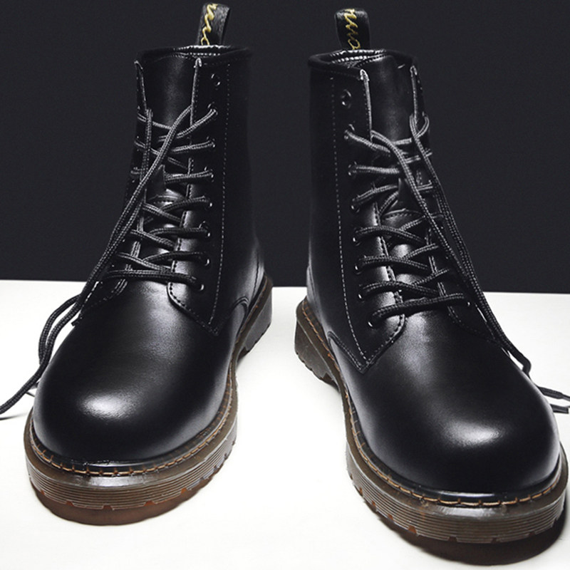 马丁靴英伦风男鞋dr秋季亮皮八孔酷帅复古工装靴厚底高帮中筒靴子|ruв категории Мужская обувь, сапоги - от Buy2taobao.com для оказания профессиональной услуги покупки агента Taobao