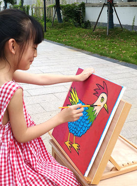 桌面画板画架儿童油画棒颜料