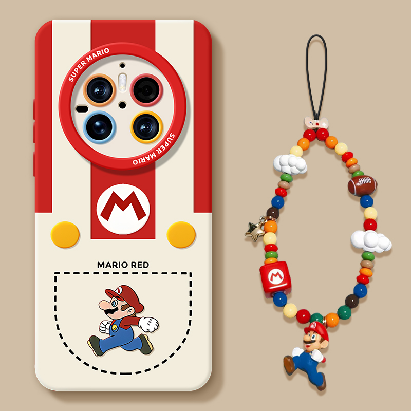 适用华为mate80pro手机壳新款mate70超级玛丽mate60pro带挂绳mt40pro马里奥硅胶爆款高级感70pro+全包防摔套