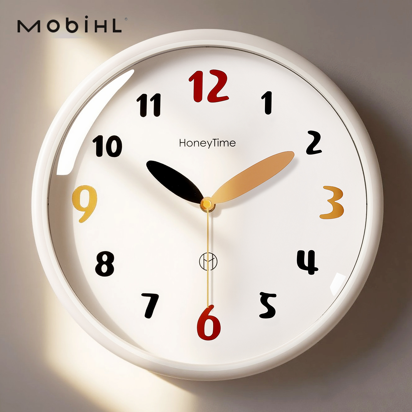 简约百搭款！ins奶油风静音挂钟