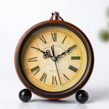 欧式复古小闹钟迷你摆台式钟表摆件座钟床头客厅新款老式时钟桌面
