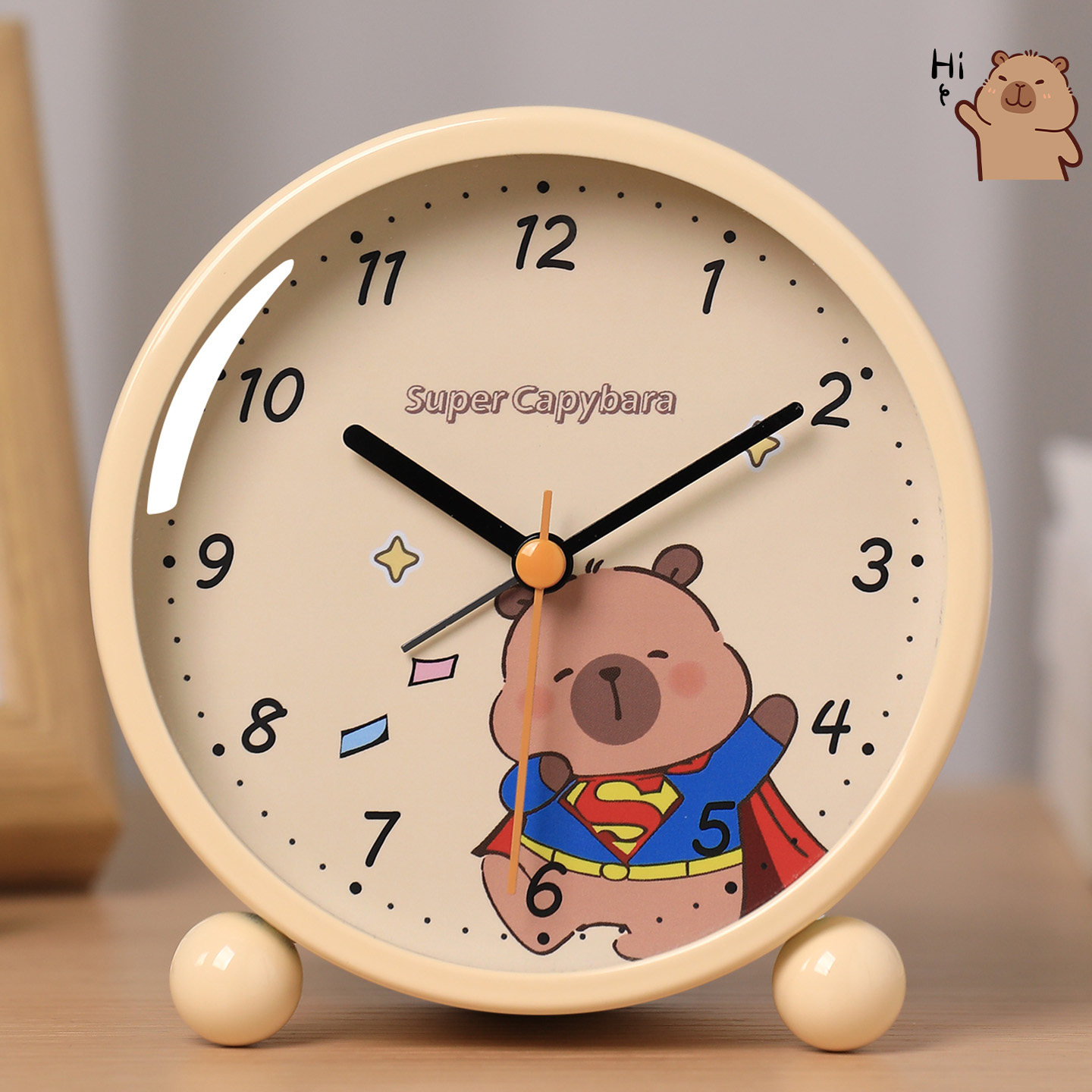 卡通小学生闹钟儿童专用高颜值桌面床头起床神器家用卧室时钟摆件