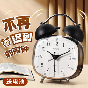 2026新款 时钟表 闹钟小学生初中生专用起床神器儿童强力叫醒摆台式