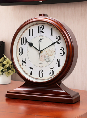 摆钟客厅台式座钟复古家用桌面2025新款钟表高级摆放台钟时钟摆件