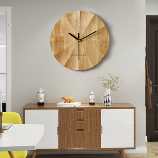 创意挂表 挂墙钟表客厅家用时钟2023新款 时尚 实木现代简约挂钟个性