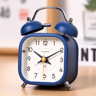简单实用儿童闹钟强力叫醒起床神器静音学生桌面时钟表简约高颜值