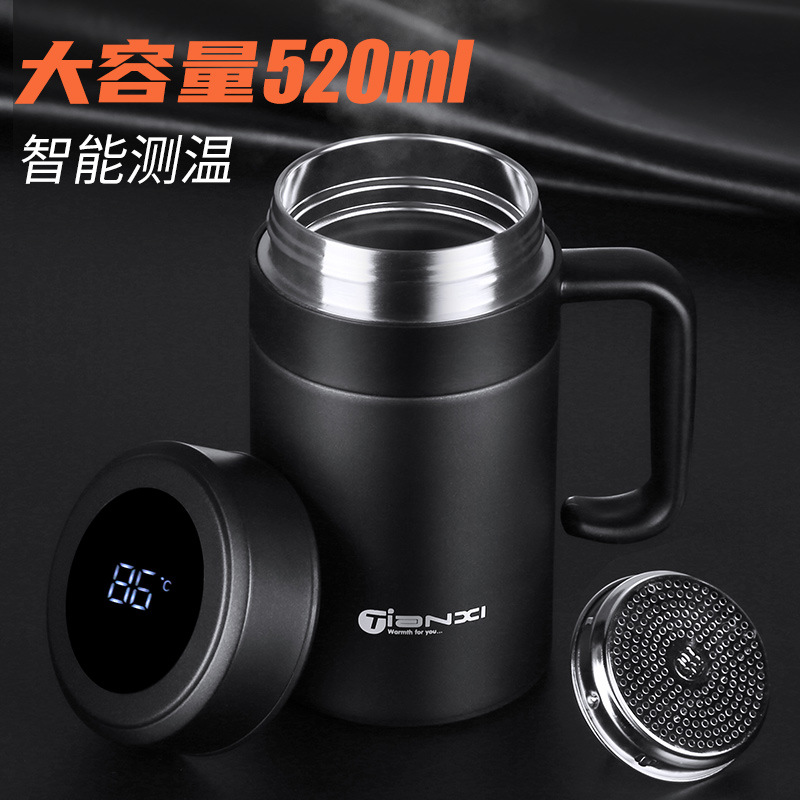 GIANXI/捷安玺TBB179智能保温杯 520ml420ml商务办公室显温泡茶杯