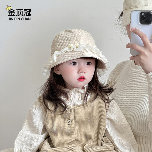 儿童帽子春秋款女孩遮阳户外盆帽