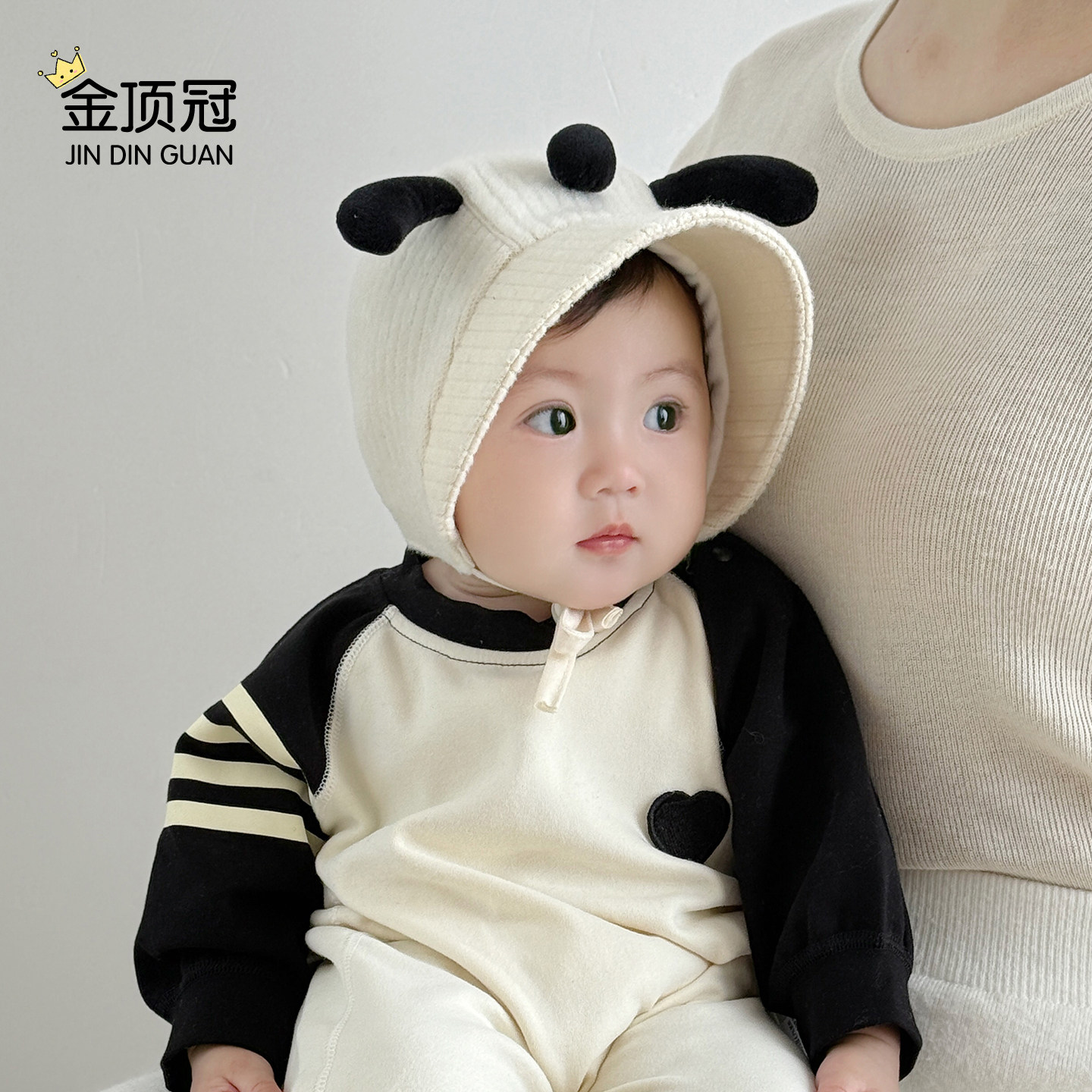 婴儿帽子春秋韩版卡通小狗宫廷帽男女宝宝护耳帽婴童遮阳帽防晒帽