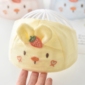 婴儿护卤门帽子夏季 新生幼儿发带 洋气可爱女宝宝纯棉胎帽遮阳薄款