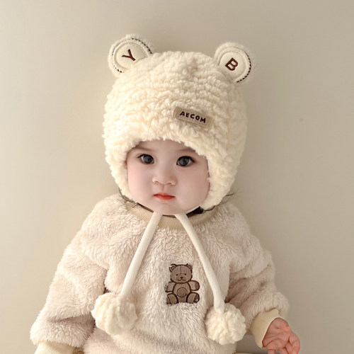 金顶冠毛绒帽保暖护耳