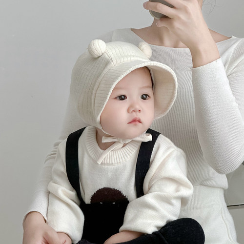 宝宝帽子春秋款婴儿可爱超萌护耳帽婴幼儿护囟门男宝胎帽冬季纯棉