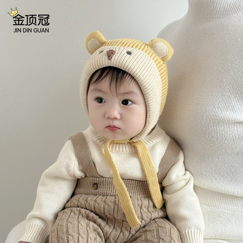 婴儿帽子秋冬季宝宝护耳帽