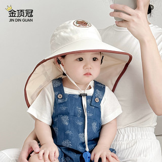 儿童帽子春夏季薄款速干大帽檐披肩帽男女宝宝遮阳防晒护脖渔夫帽