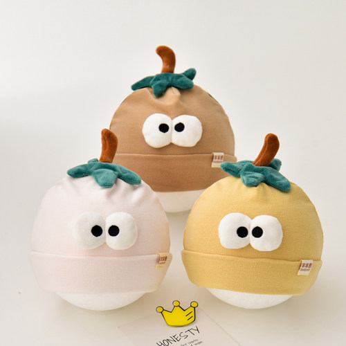 婴儿帽子秋冬季婴幼儿纯棉加厚保暖冬季男宝宝新生儿胎帽可爱超萌